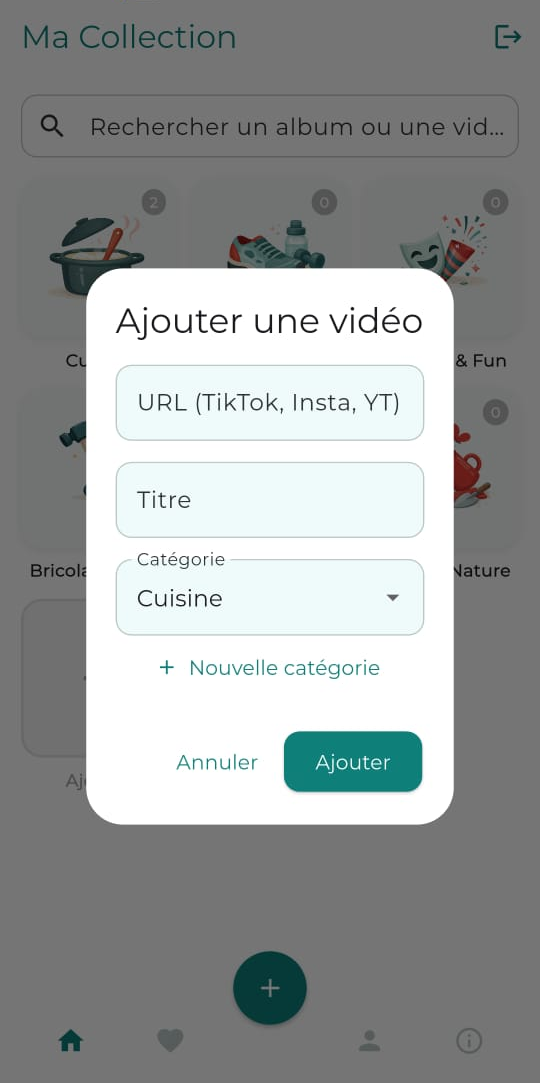 Takidy - Ajout instantané